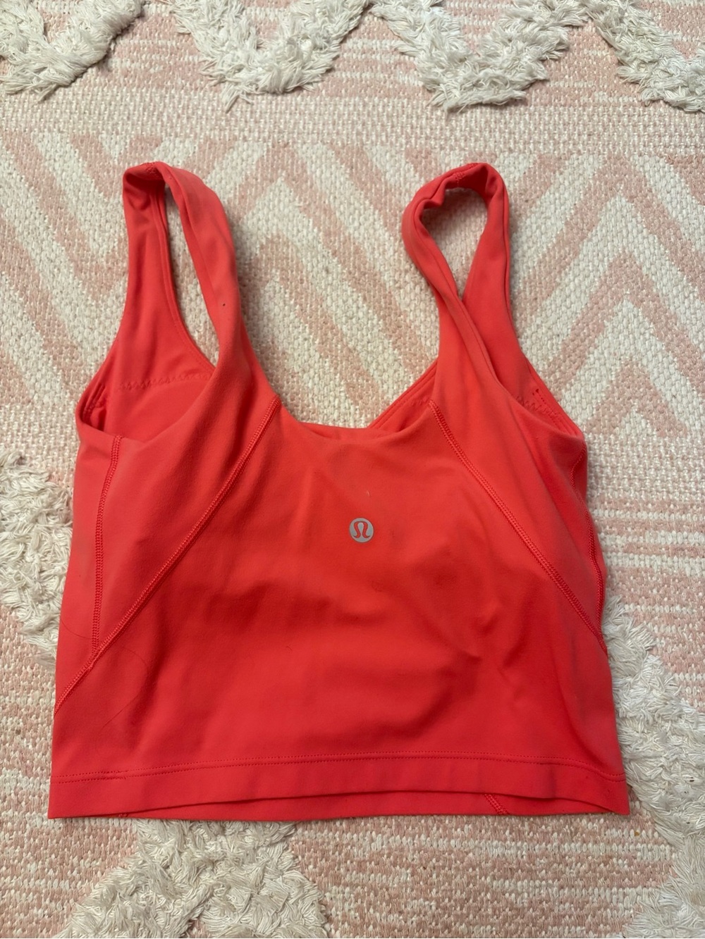 lululemon athletica Coral Red Scoop Sports Bra